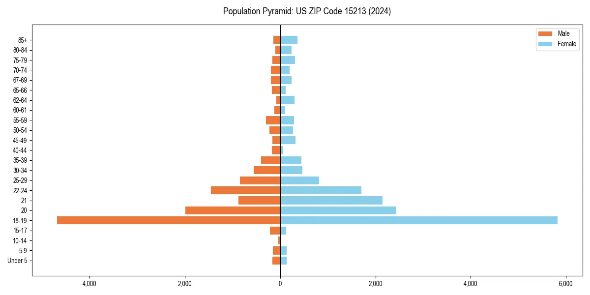 Population pyramid for 