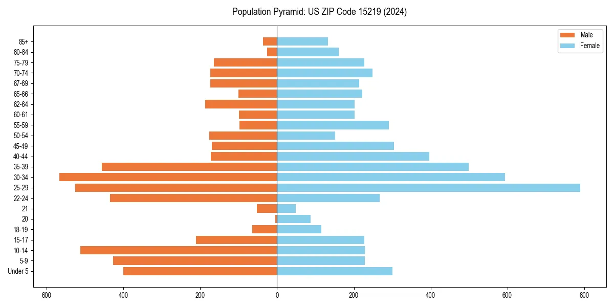 Population pyramid for 