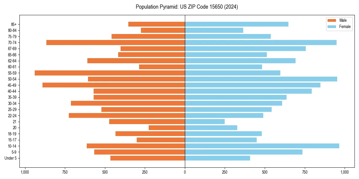 Population pyramid for 