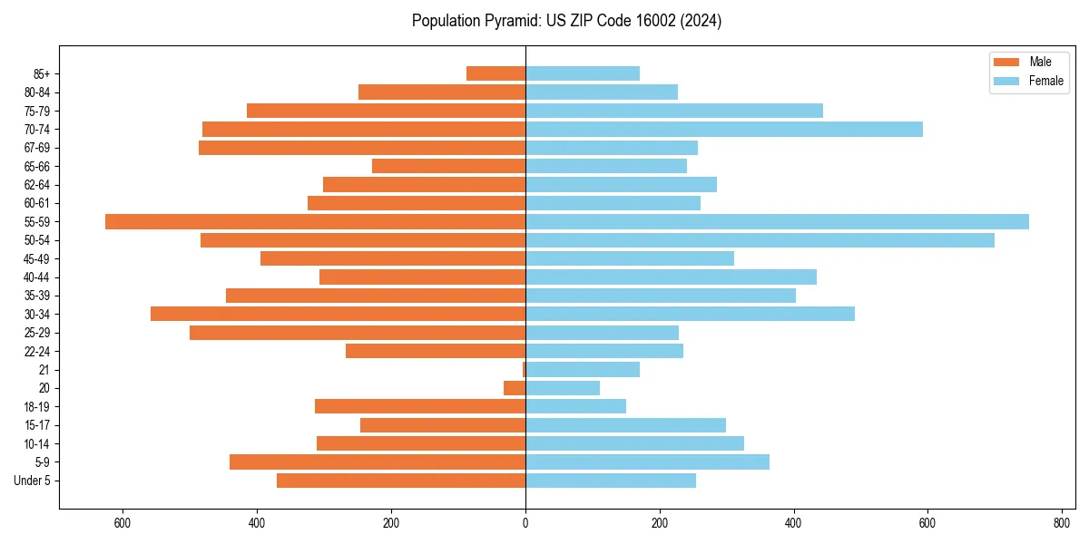 Population pyramid for 