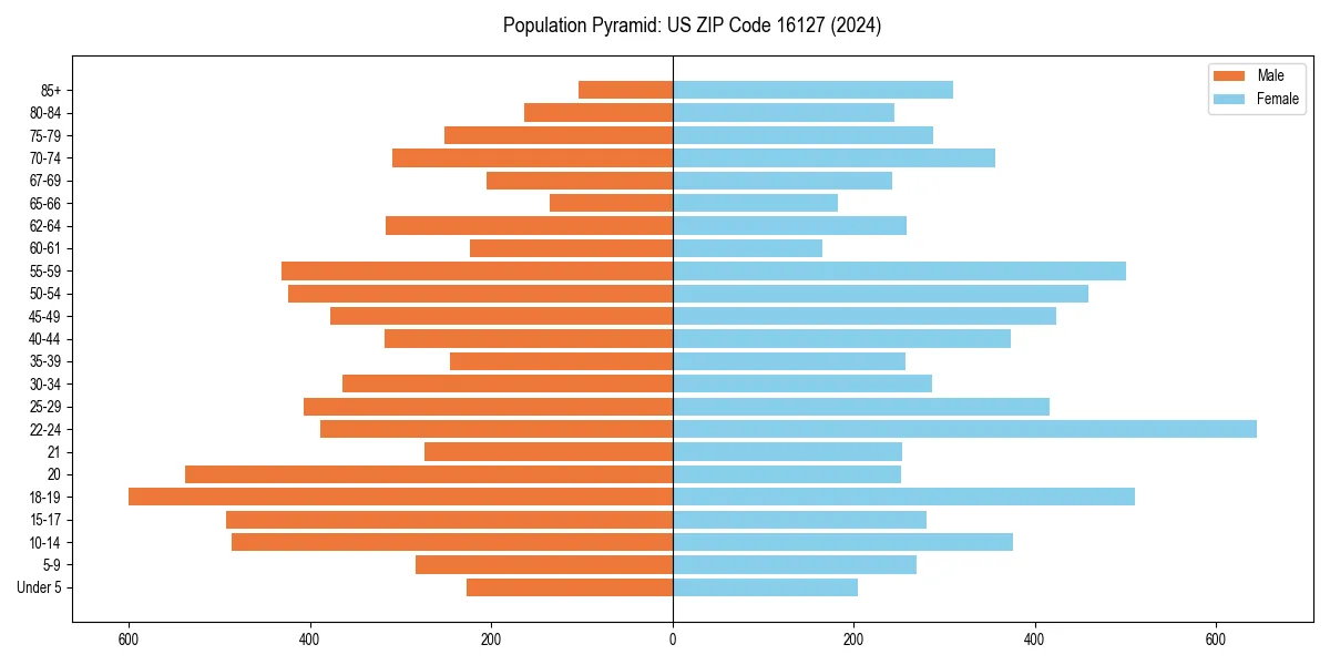 Population pyramid for 