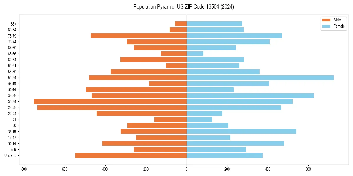 Population pyramid for 
