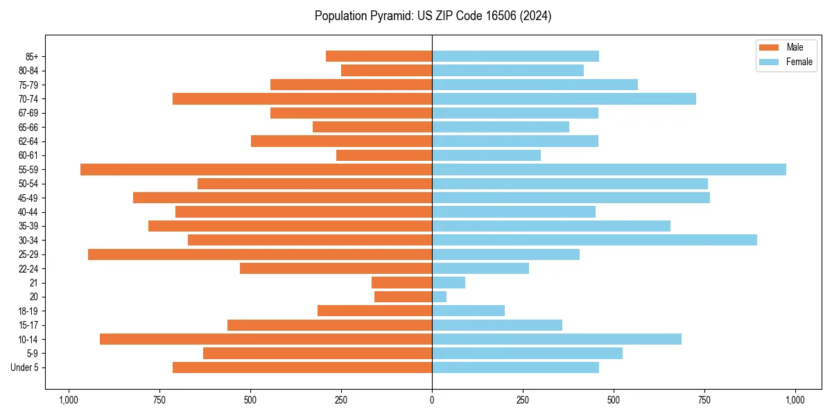 Population pyramid for 