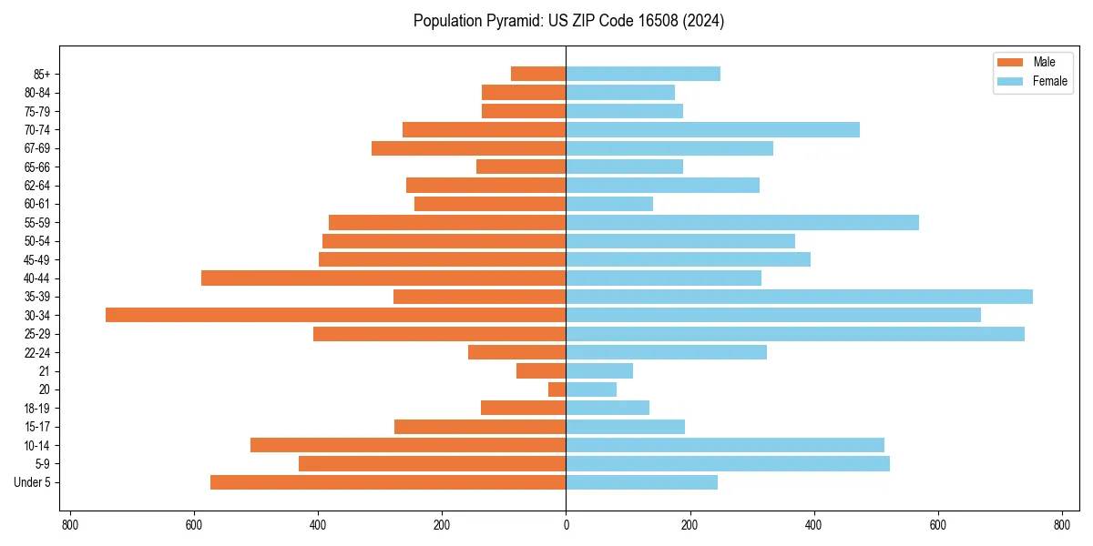 Population pyramid for 