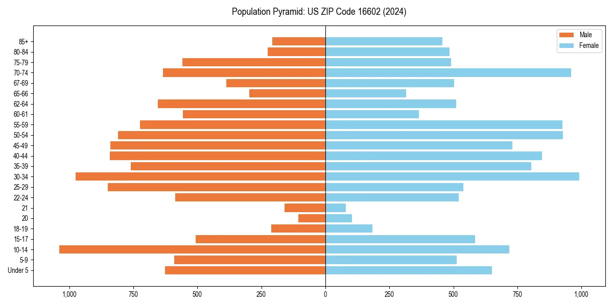 Population pyramid for 