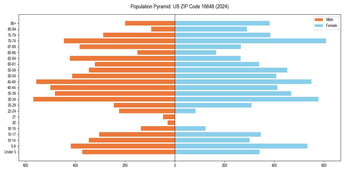 Population pyramid for 