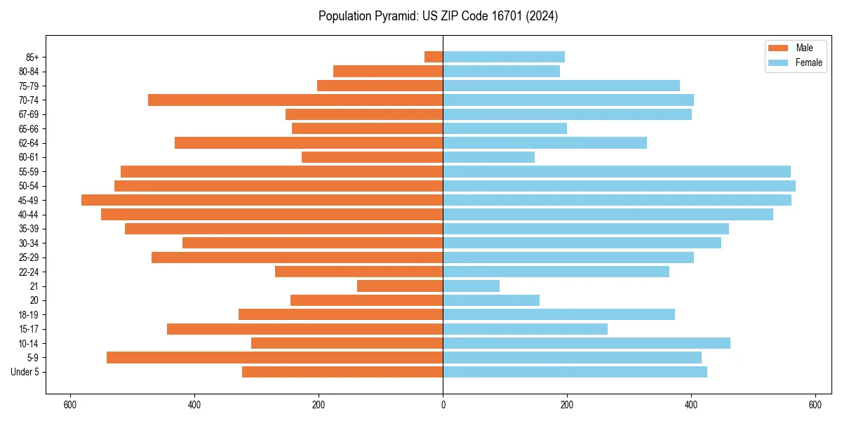 Population pyramid for