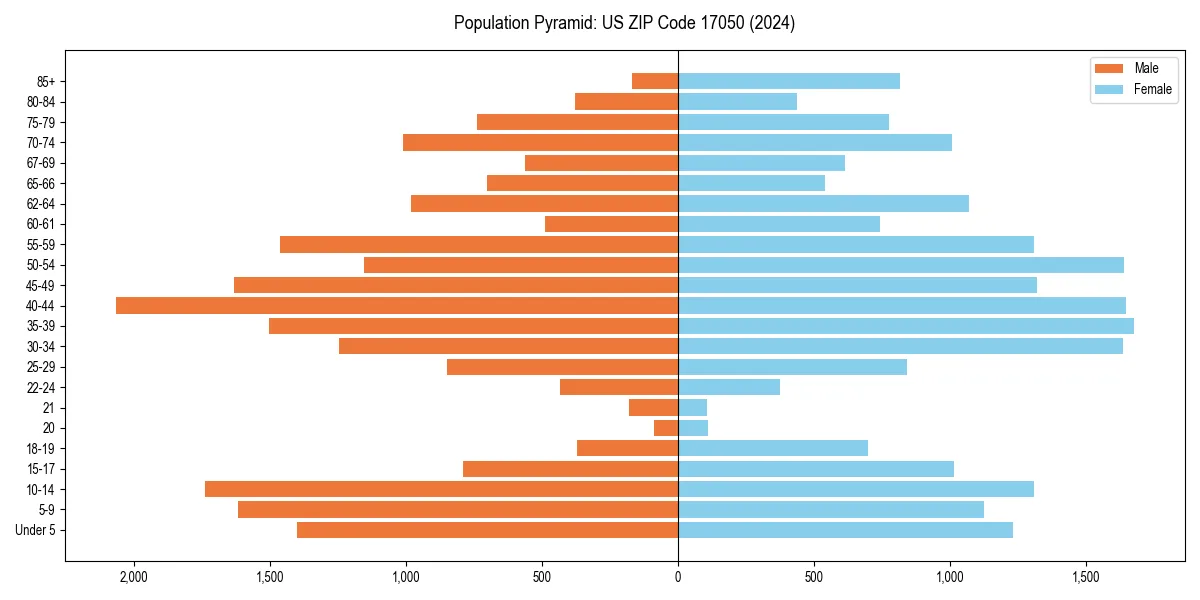 Population pyramid for 