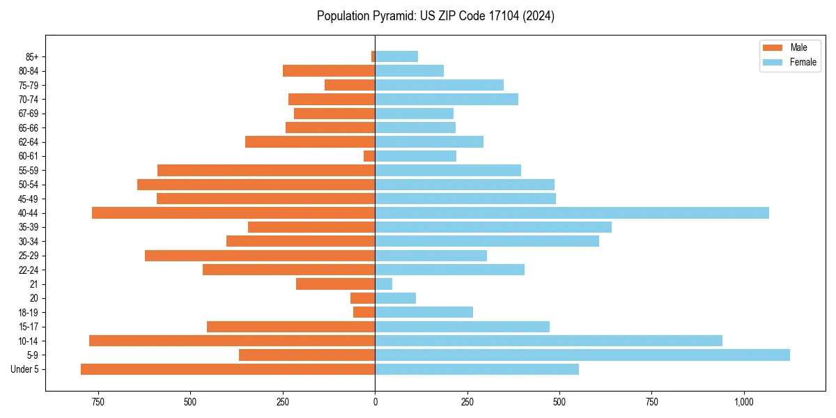 Population pyramid for 