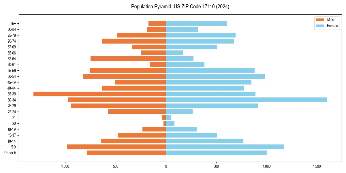 Population pyramid for 
