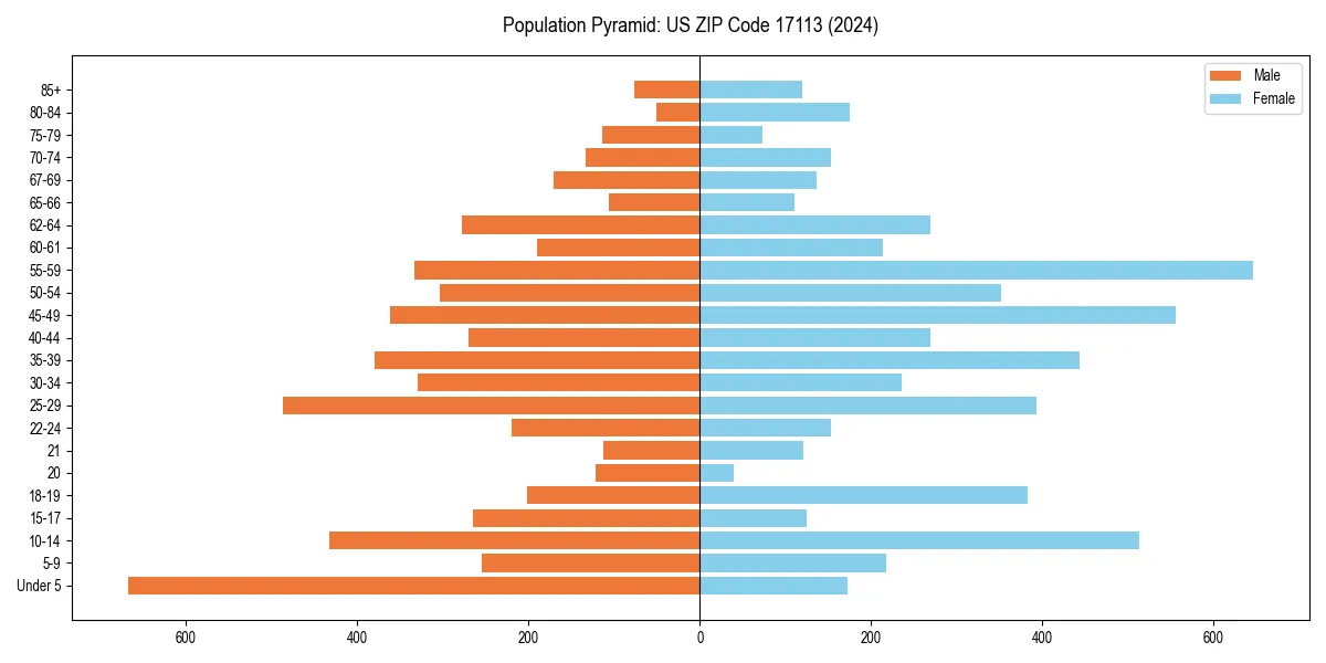Population pyramid for 