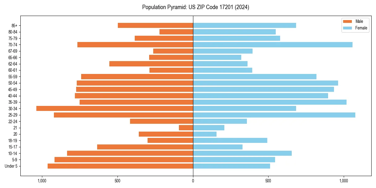 Population pyramid for 