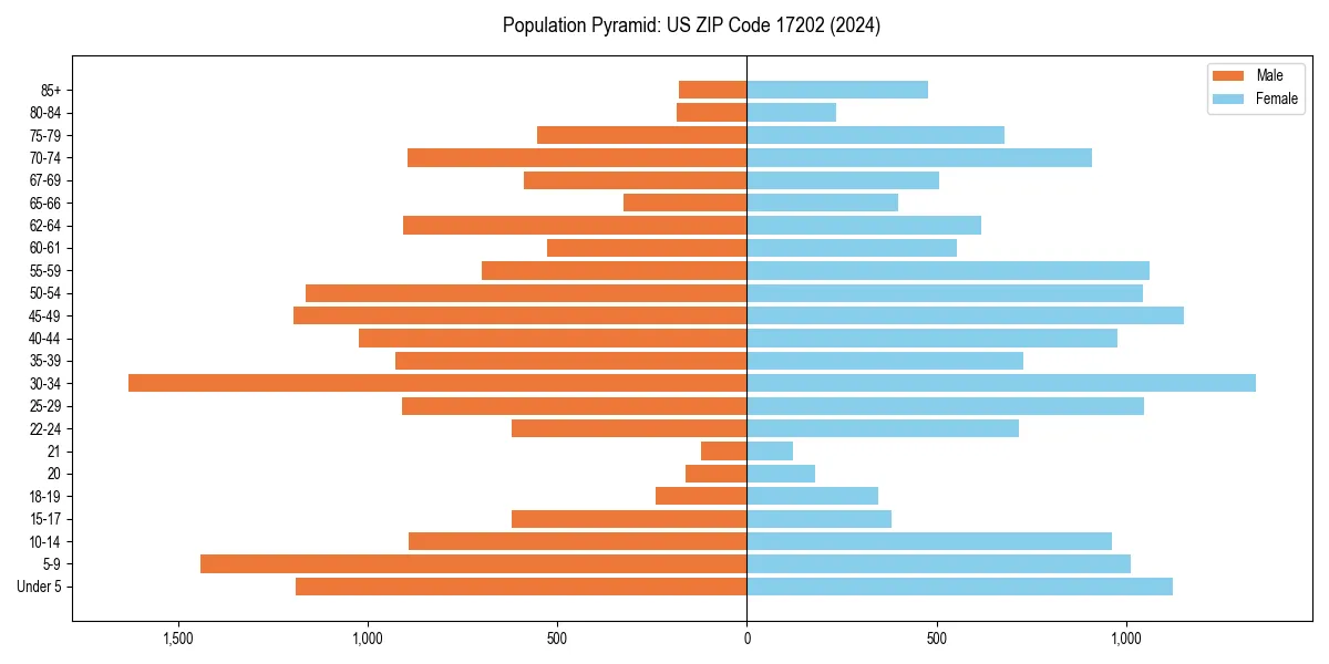 Population pyramid for 
