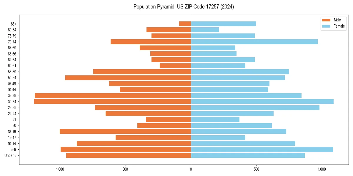 Population pyramid for 