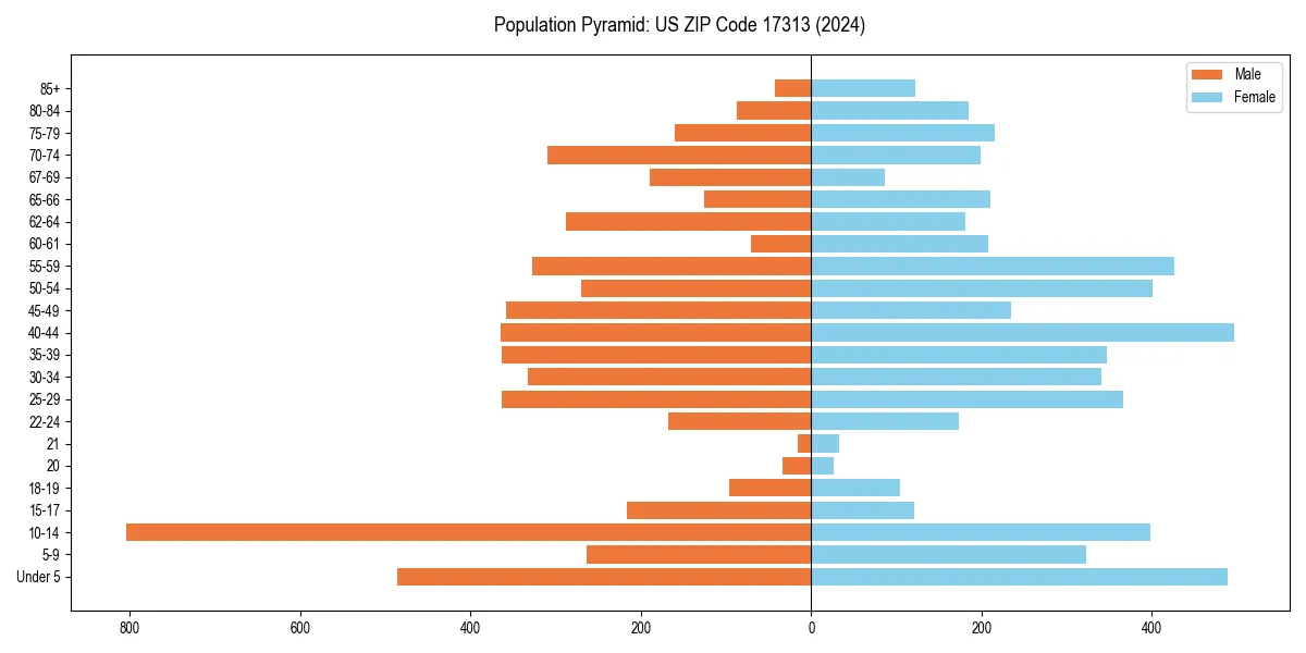 Population pyramid for 