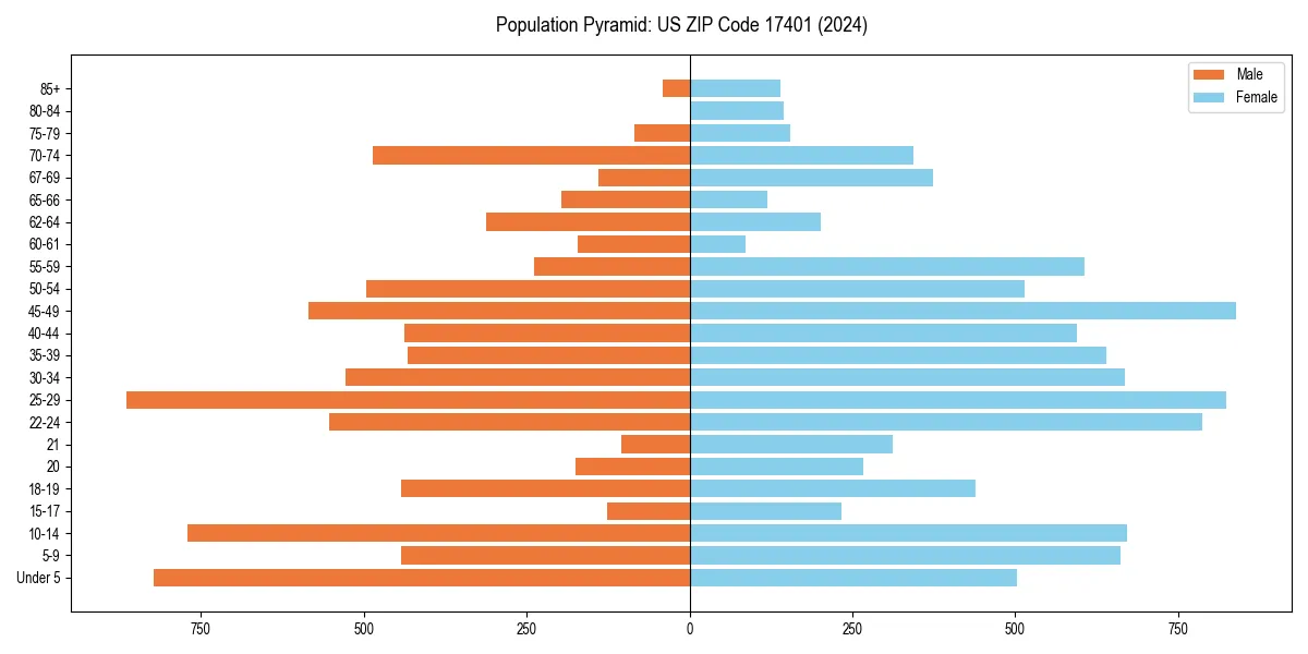 Population pyramid for 