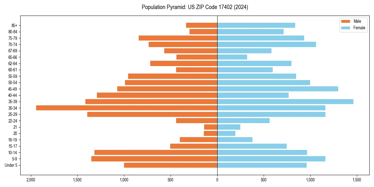 Population pyramid for 