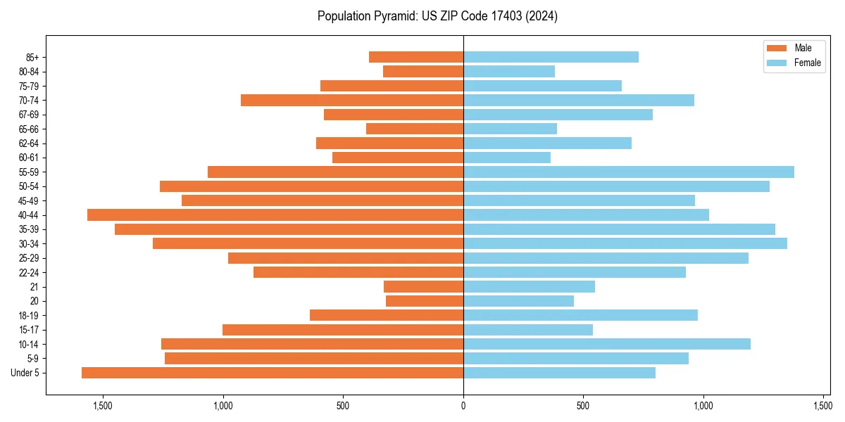 Population pyramid for 