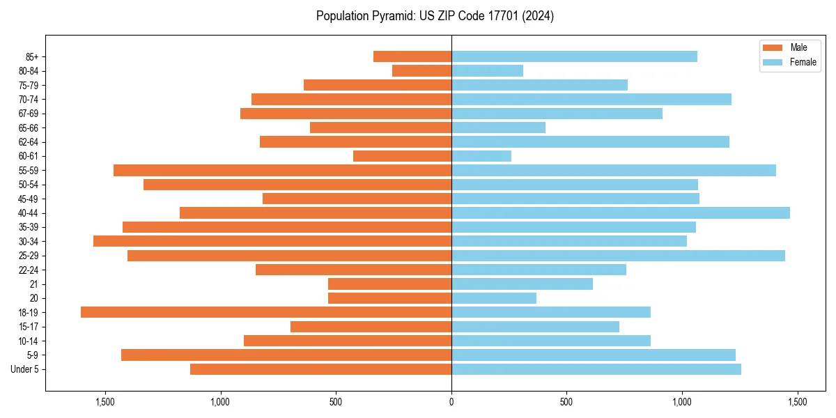 Population pyramid for 