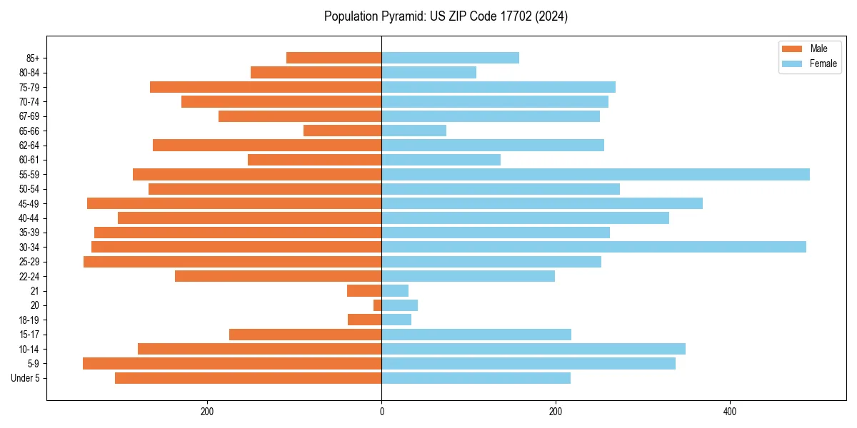 Population pyramid for 