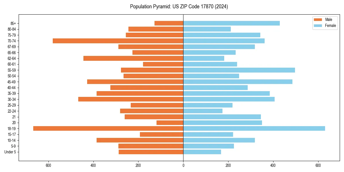 Population pyramid for 