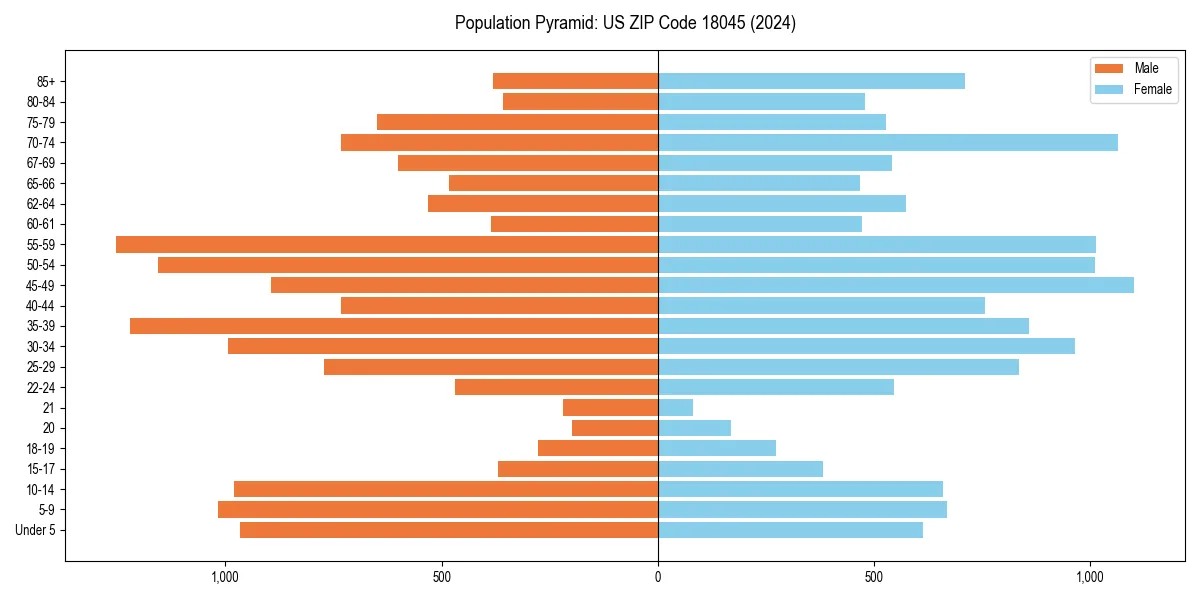 Population pyramid for 