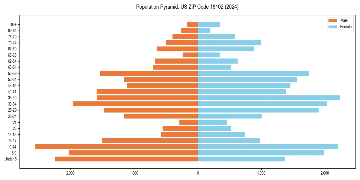Population pyramid for 