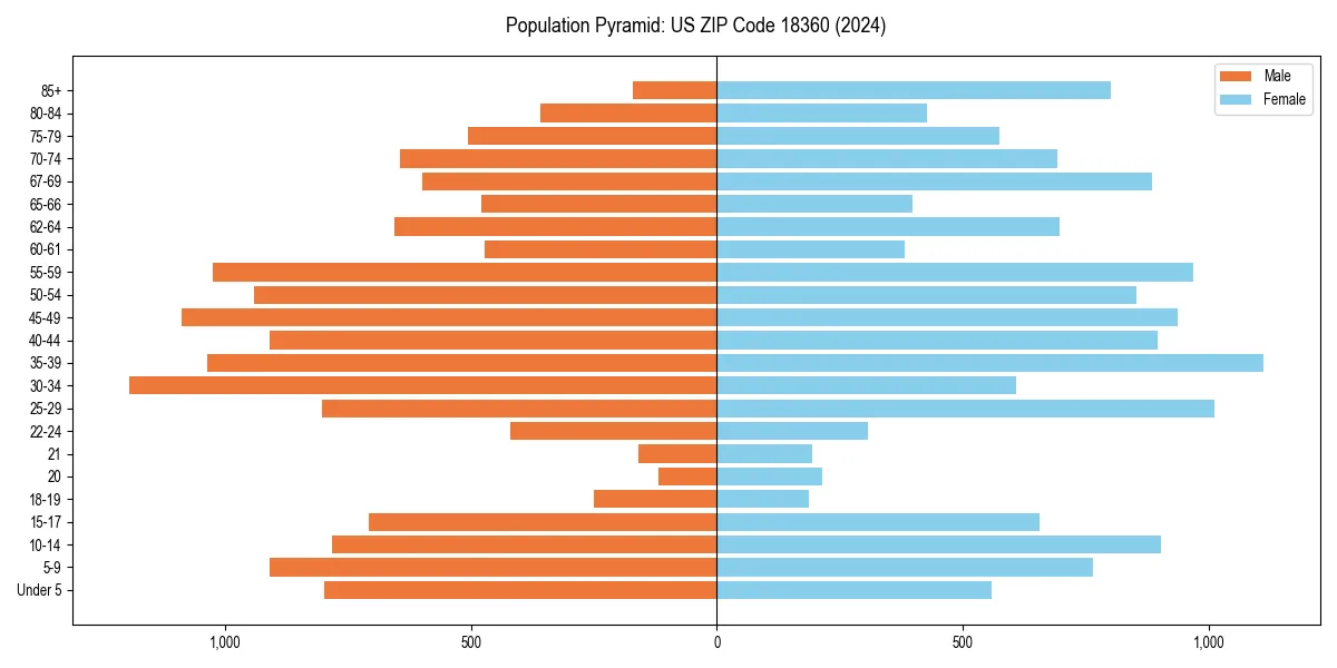 Population pyramid for 