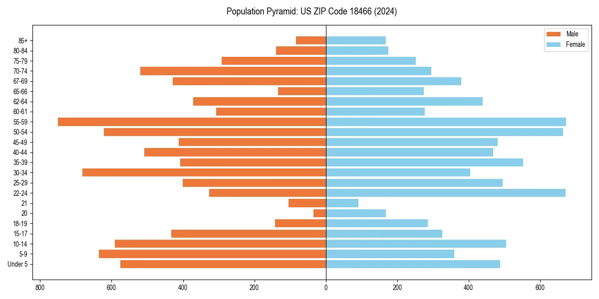 Population pyramid for 