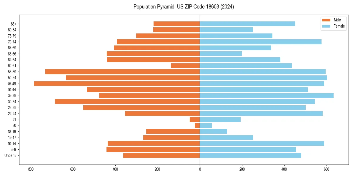 Population pyramid for 