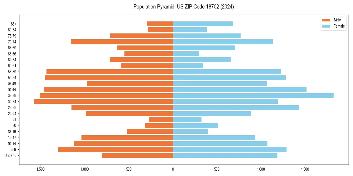 Population pyramid for 