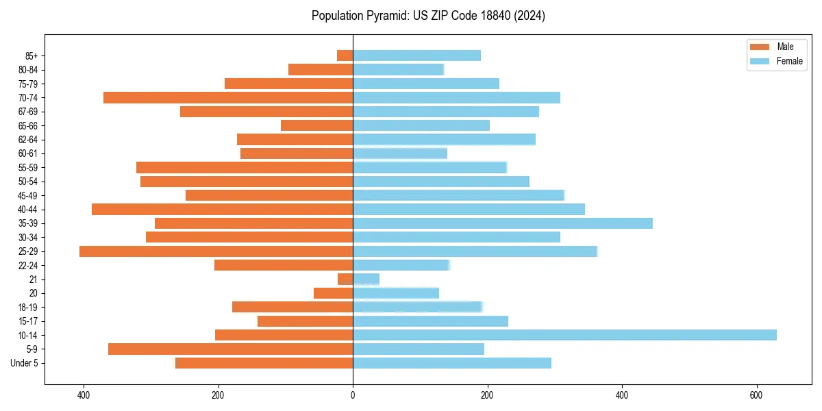 Population pyramid for 