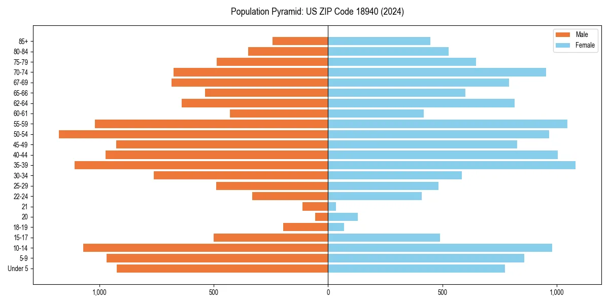 Population pyramid for 