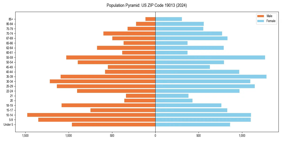 Population pyramid for 