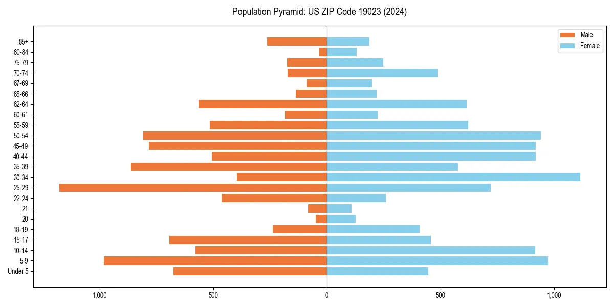 Population pyramid for 