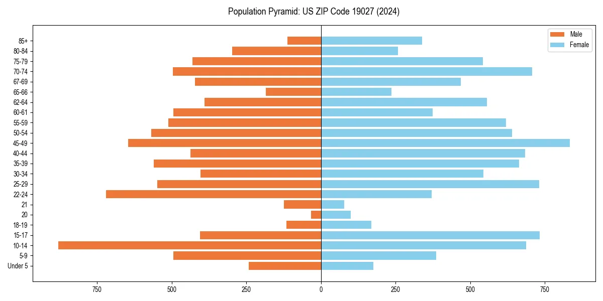 Population pyramid for 