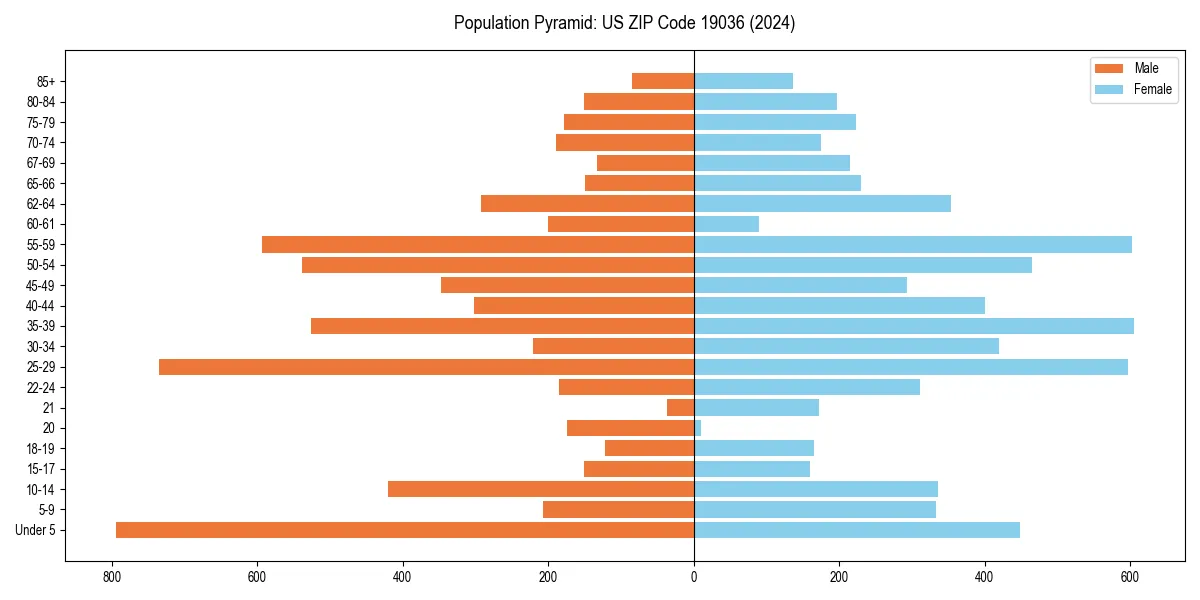 Population pyramid for 