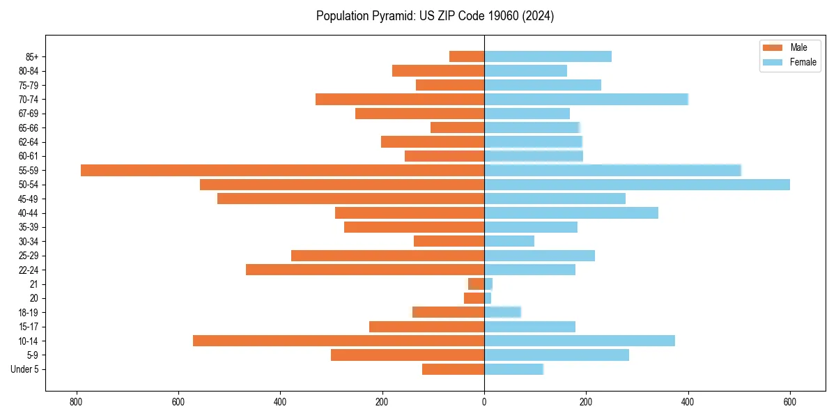 Population pyramid for 