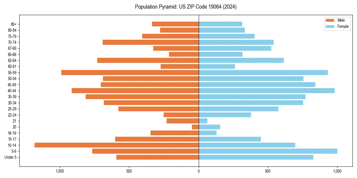 Population pyramid for 