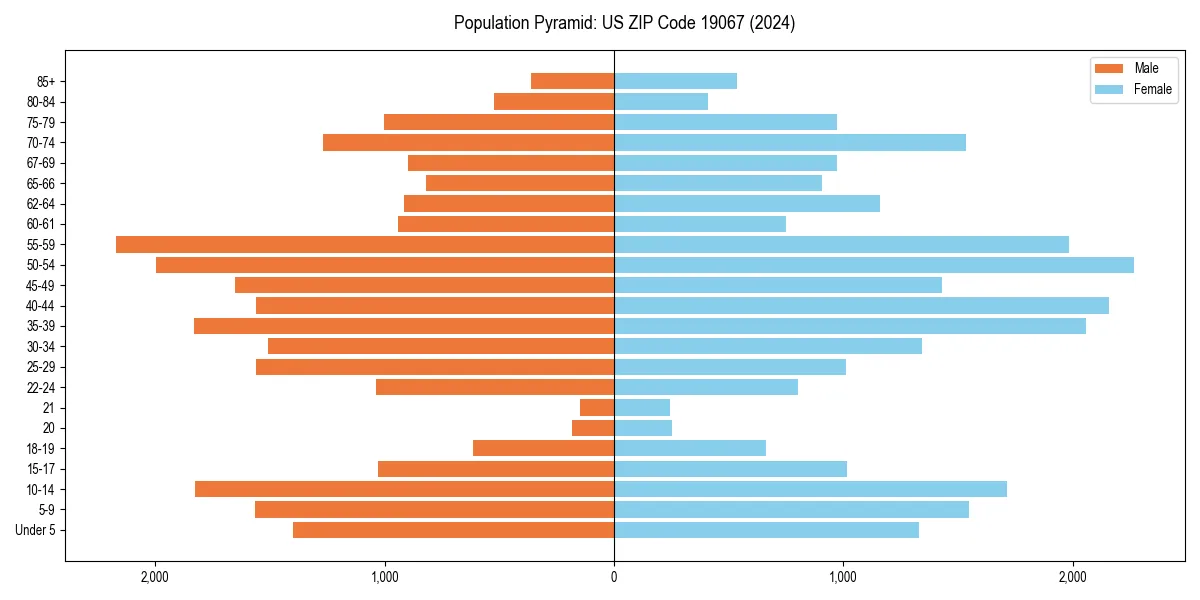 Population pyramid for 
