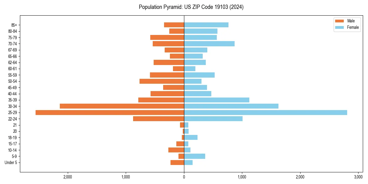 Population pyramid for 