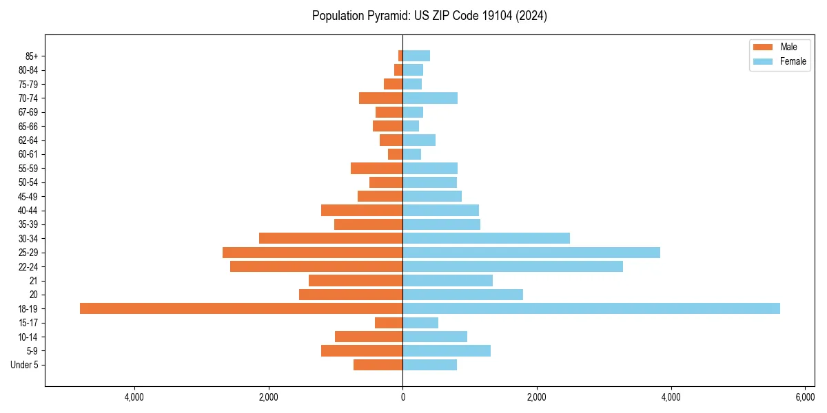 Population pyramid for 