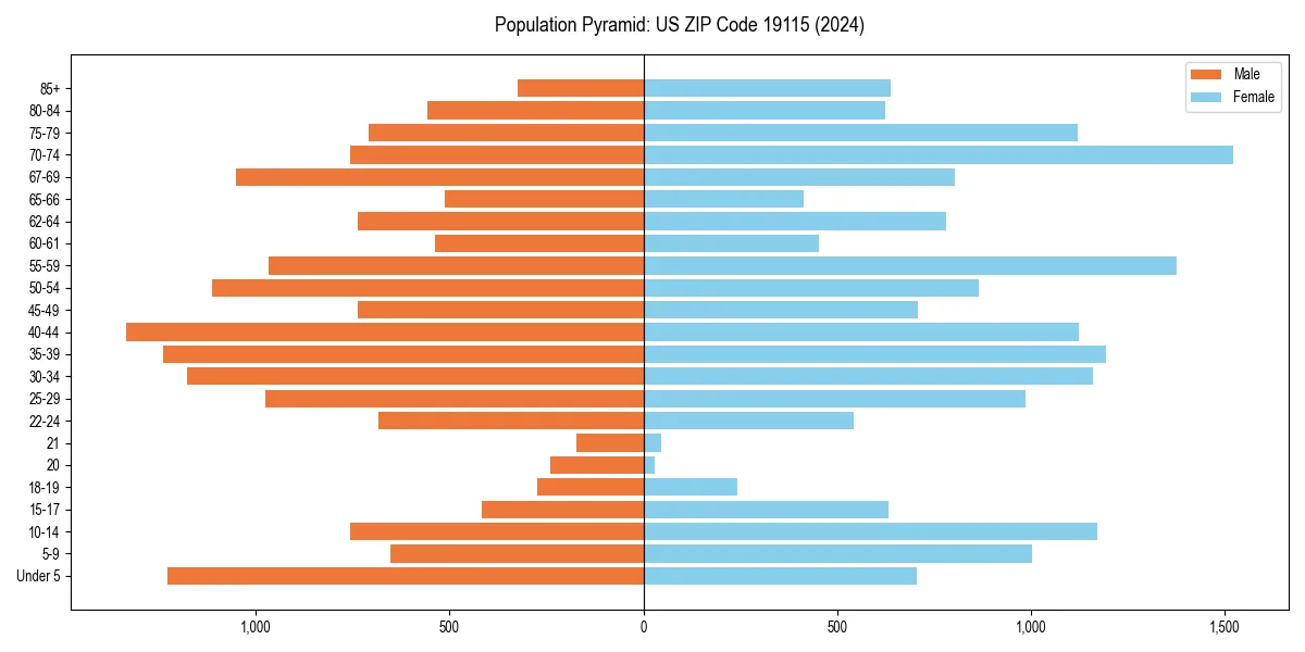 Population pyramid for 