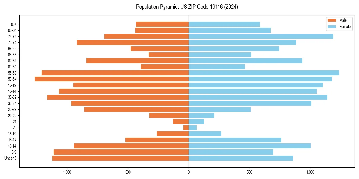 Population pyramid for 