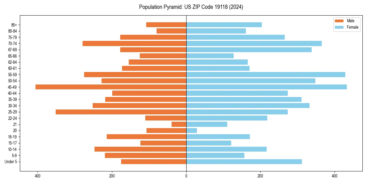 Population pyramid for 