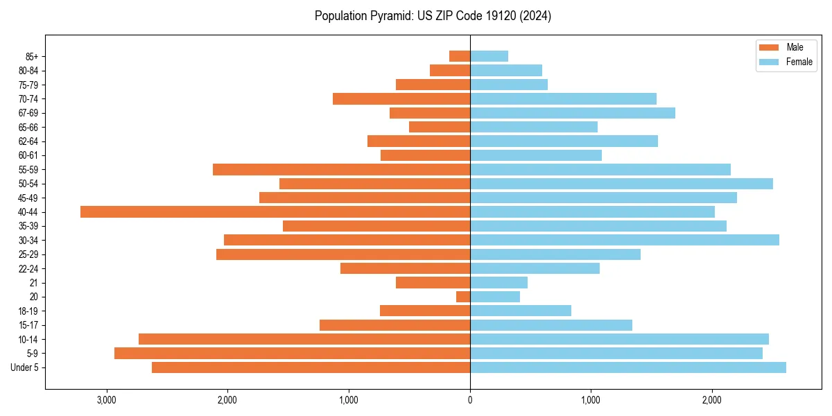 Population pyramid for 