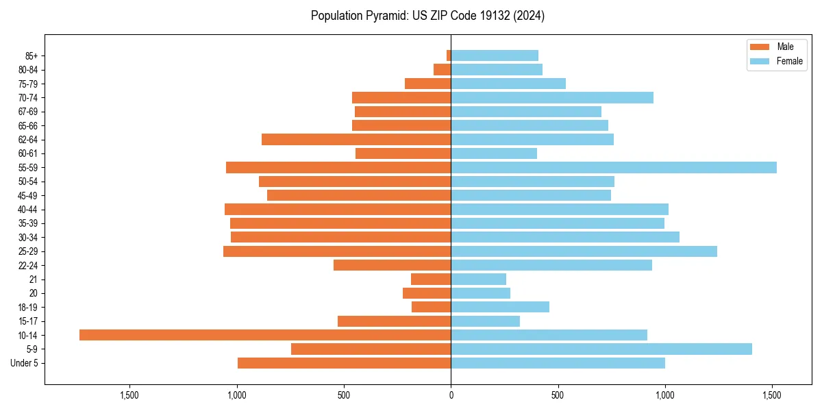 Population pyramid for 