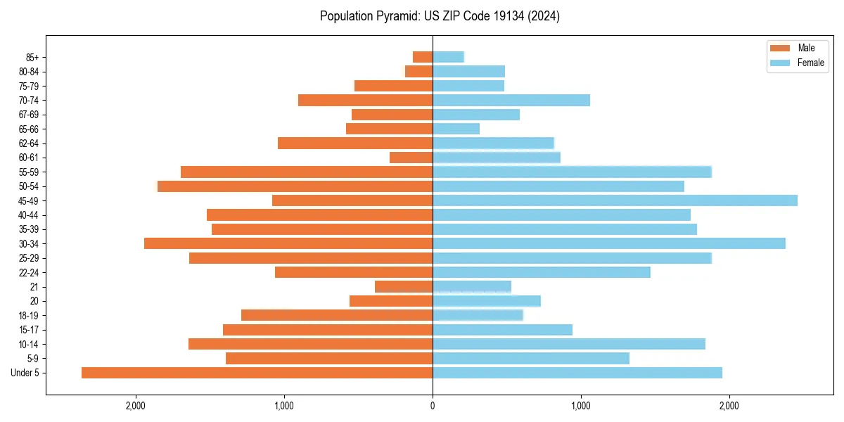 Population pyramid for 
