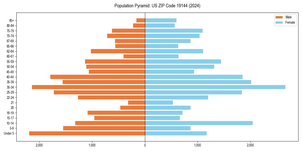 Population pyramid for 