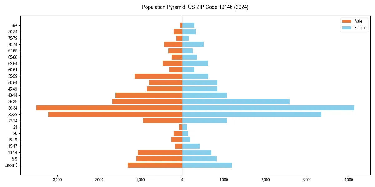 Population pyramid for 